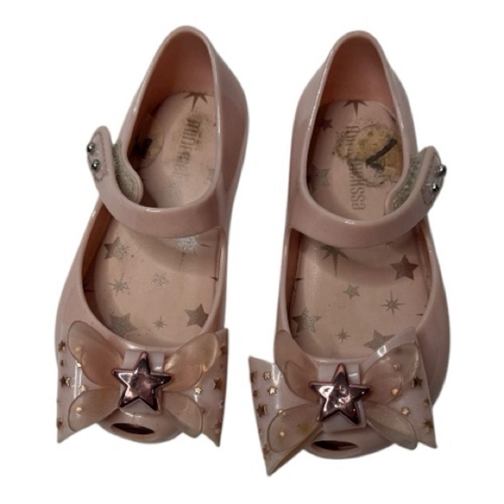 Mini Melissa Girl’s Ultragirl Star Toddler Ballet Flats. Size 7.